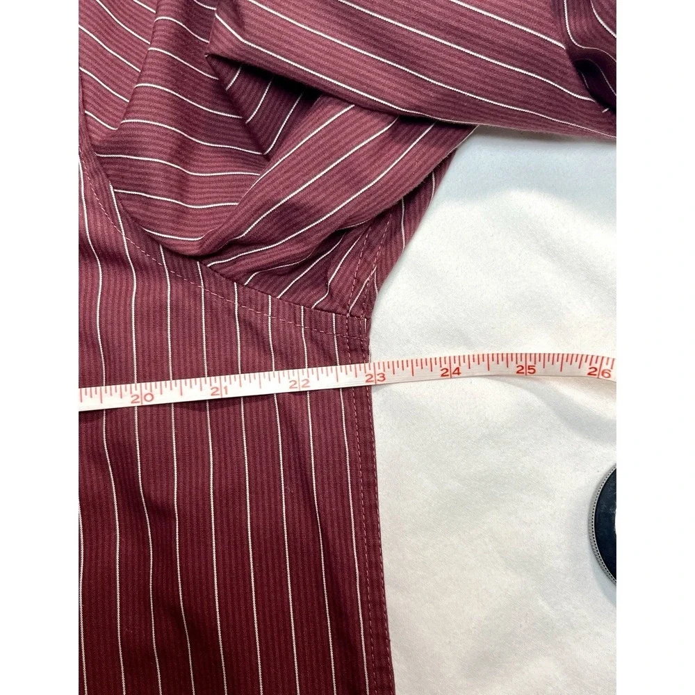 Texas A&M Aggies Antigua Button Down Shirt Men's M Maroon Stripes Long Sleeve - Picture 10 of 14
